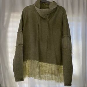Free People Sage Knit Cowl Neck Sweater